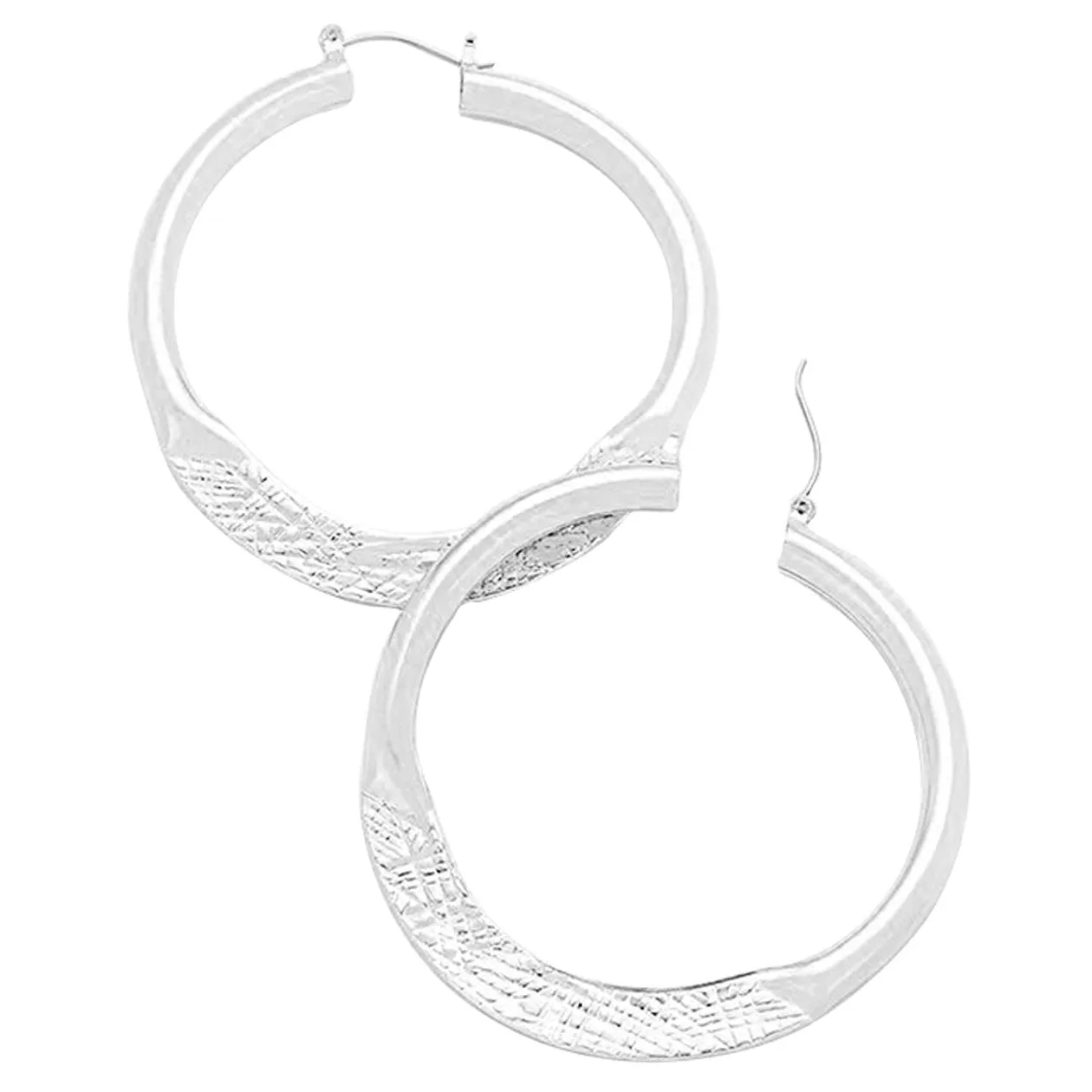 14K Gold Filled Metal Hoop Pin Catch Earrings