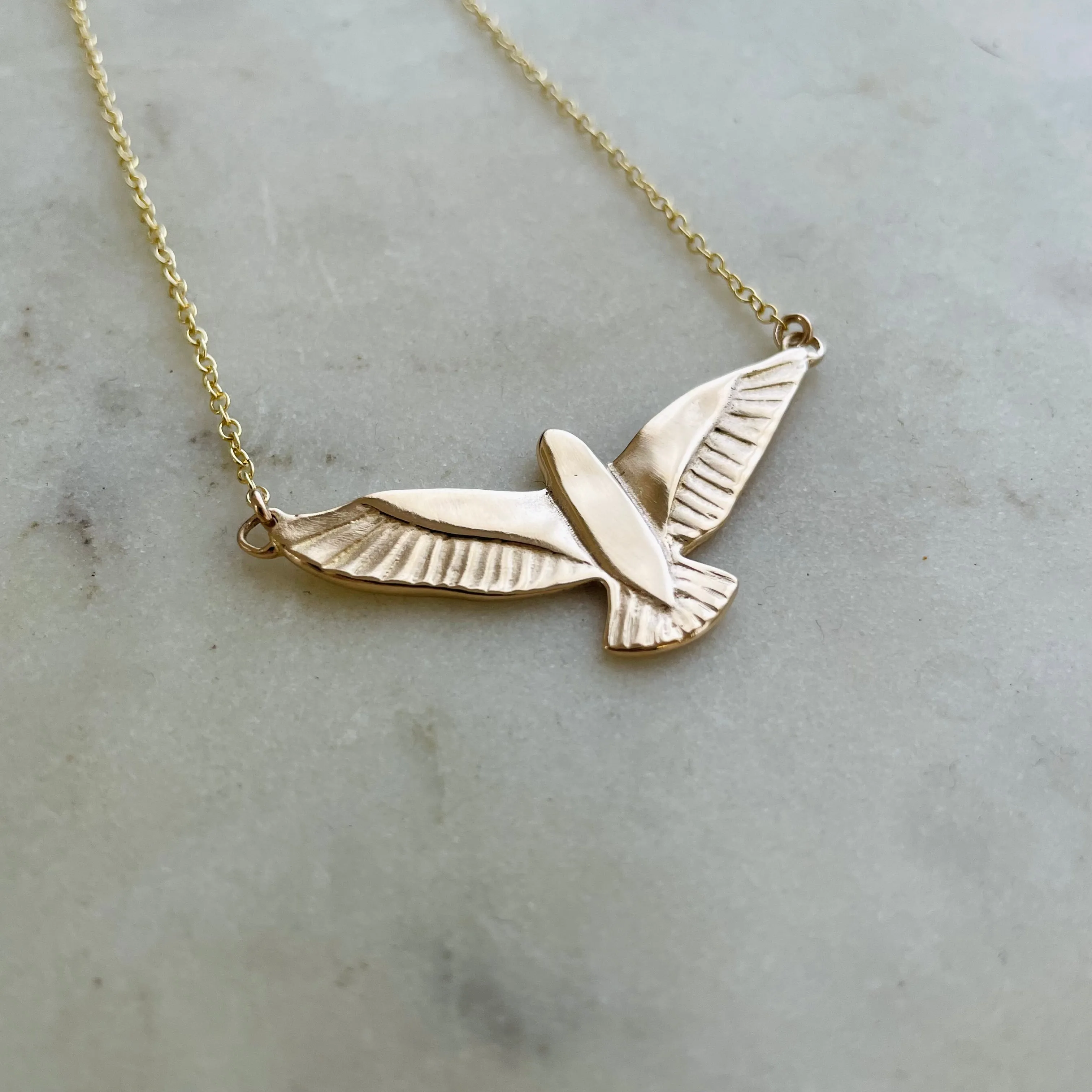 14K GOLD PURPLE MARTIN NECKLACE