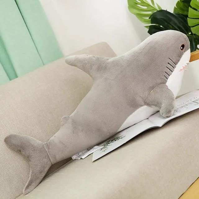 15-140cm Giant Shark Plush Toy Soft Stuffed Speelgoed Animal Reading Pillow for Birthday Gifts Cushion Doll Gift For Children