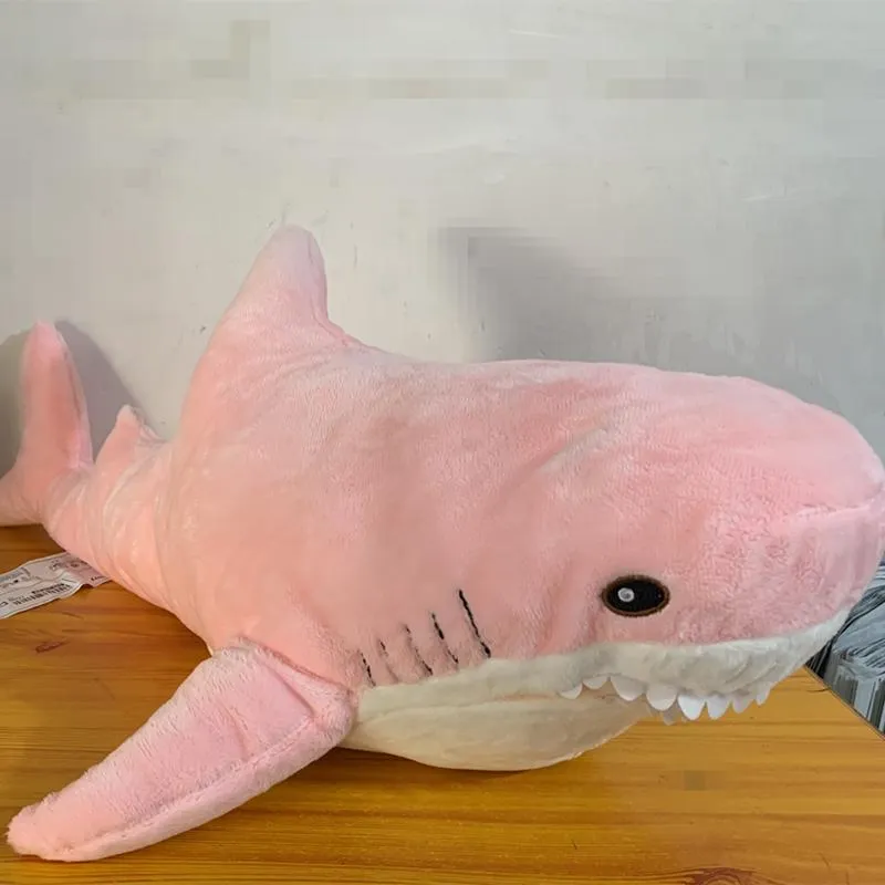 15-140cm Giant Shark Plush Toy Soft Stuffed Speelgoed Animal Reading Pillow for Birthday Gifts Cushion Doll Gift For Children