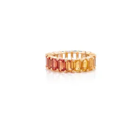 18k Gold Multi Sapphire Eternity Band