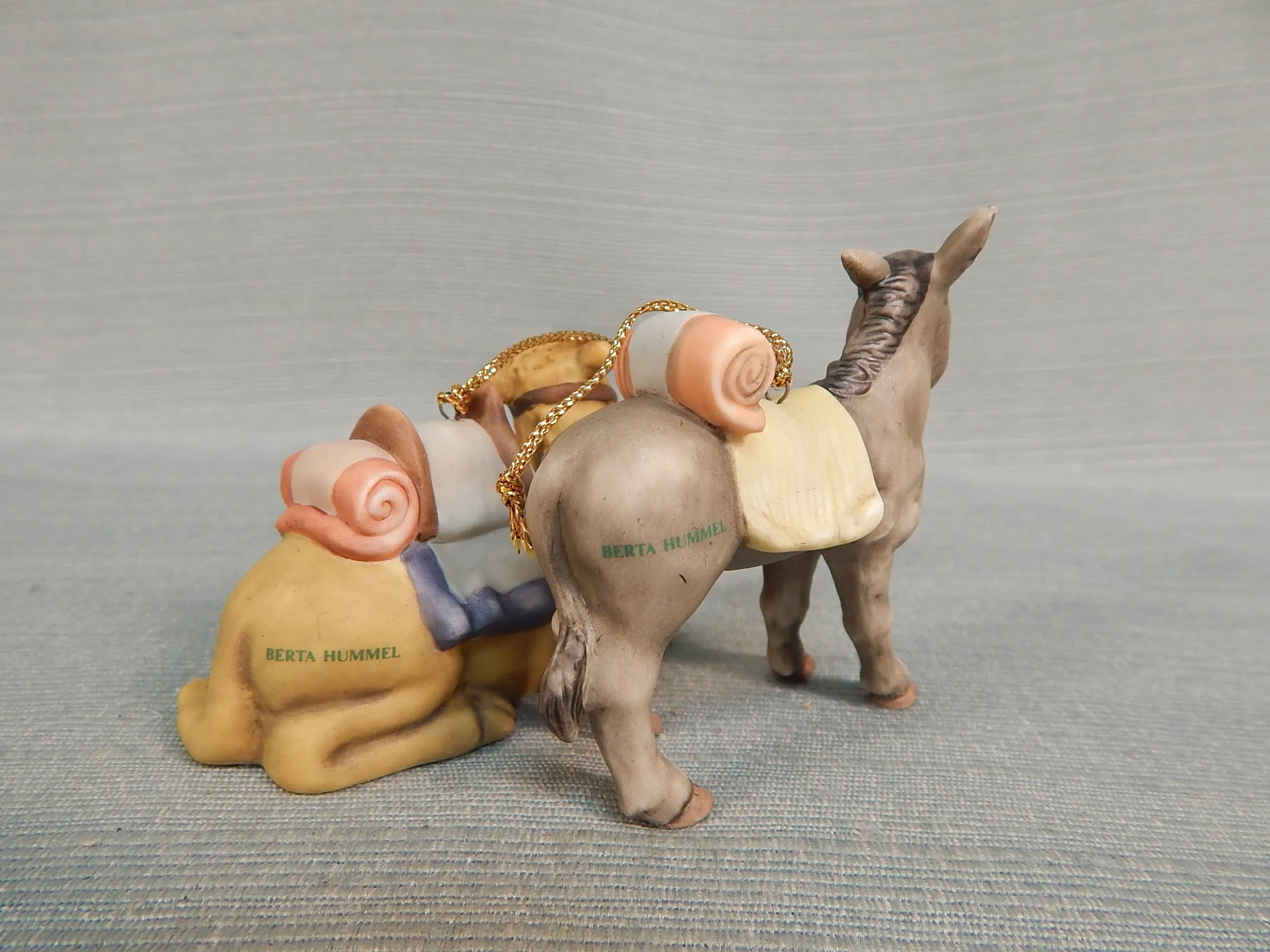 2000 Hummel Christmas Ornaments - Camel & Donkey - Set of 2