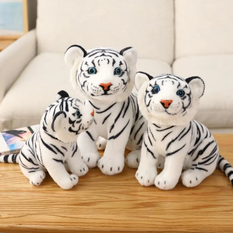 23-33cm Simulation Baby Tiger Plush Toy Stuffed Soft Wild Animal Forest Tiger Pillow Dolls For Children Kids Birthday Gift