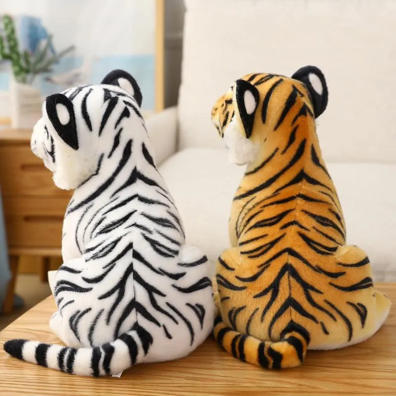 23-33cm Simulation Baby Tiger Plush Toy Stuffed Soft Wild Animal Forest Tiger Pillow Dolls For Children Kids Birthday Gift