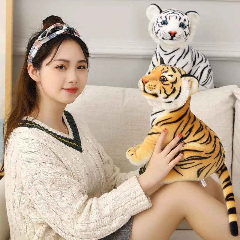 23-33cm Simulation Baby Tiger Plush Toy Stuffed Soft Wild Animal Forest Tiger Pillow Dolls For Children Kids Birthday Gift