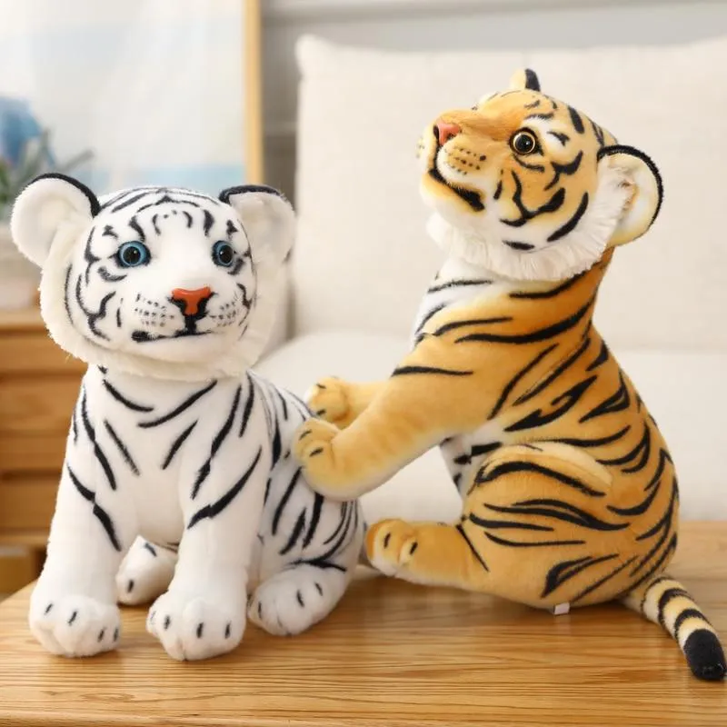 23-33cm Simulation Baby Tiger Plush Toy Stuffed Soft Wild Animal Forest Tiger Pillow Dolls For Children Kids Birthday Gift