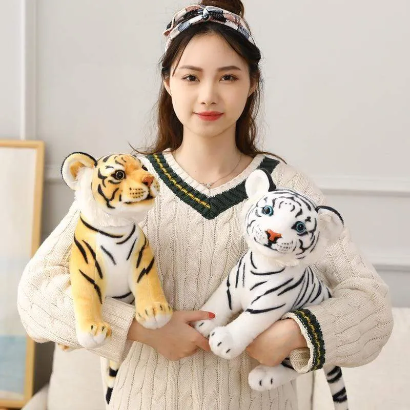 23-33cm Simulation Baby Tiger Plush Toy Stuffed Soft Wild Animal Forest Tiger Pillow Dolls For Children Kids Birthday Gift