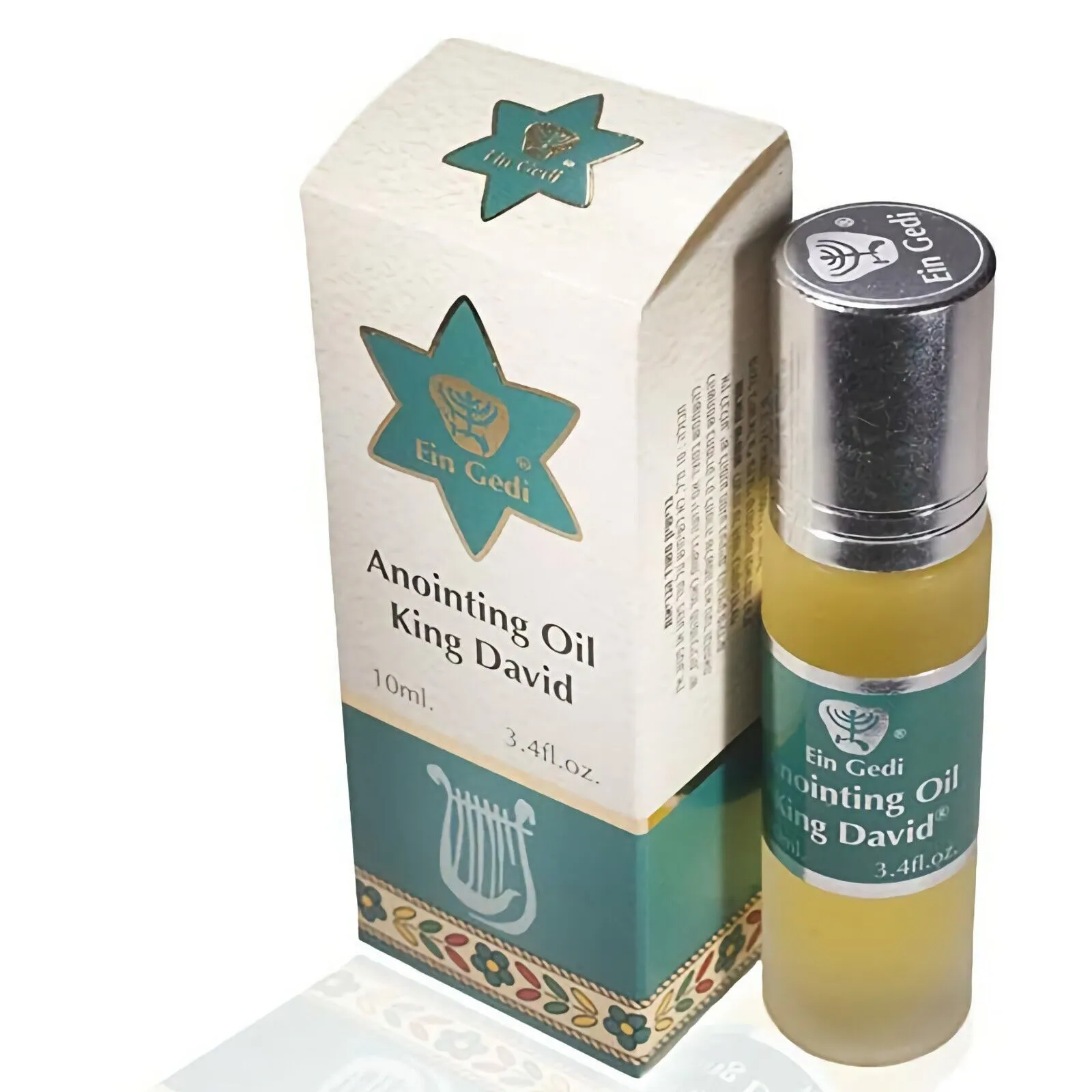 5 x Roll On King David Anointing Oils 10 ml - 0.34 oz From Holyland Jerusalem