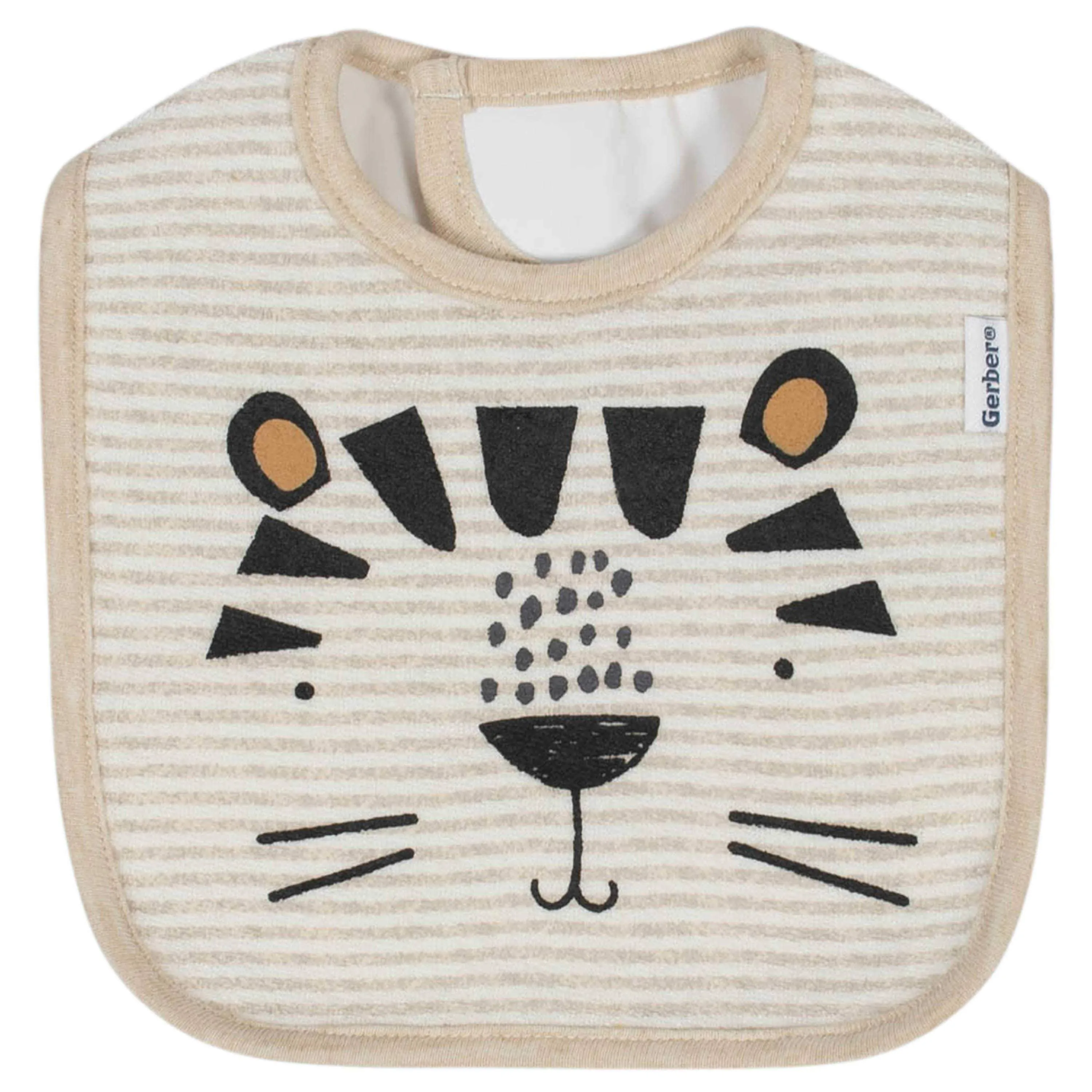 6-Piece Baby Boys Tiger Terry Bibs & Burp Cloths Set