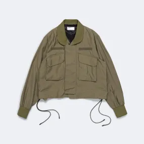 69 Flak O Gusset Bomber - 10oz Olive/Viscose Poly BS Twill