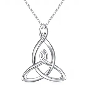 925 Sterling Silver Celtic Motherhood Knot Necklace Jewelry for Women Mom Birthday Gift