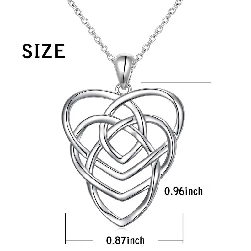 925 Sterling Silver Celtic Motherhood Knot Necklace Jewelry for Women Mom Birthday Gift