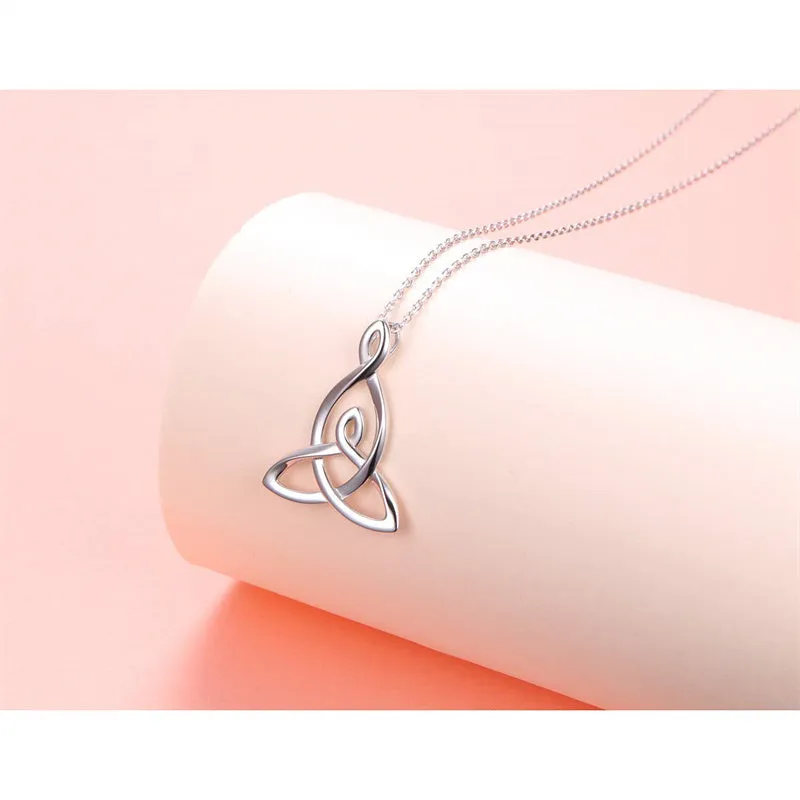 925 Sterling Silver Celtic Motherhood Knot Necklace Jewelry for Women Mom Birthday Gift