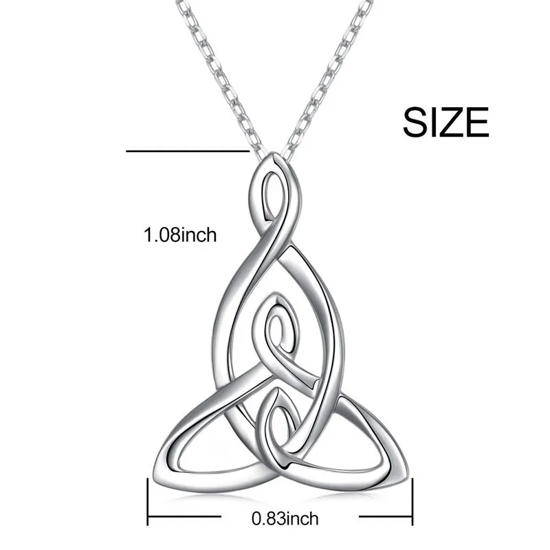 925 Sterling Silver Celtic Motherhood Knot Necklace Jewelry for Women Mom Birthday Gift