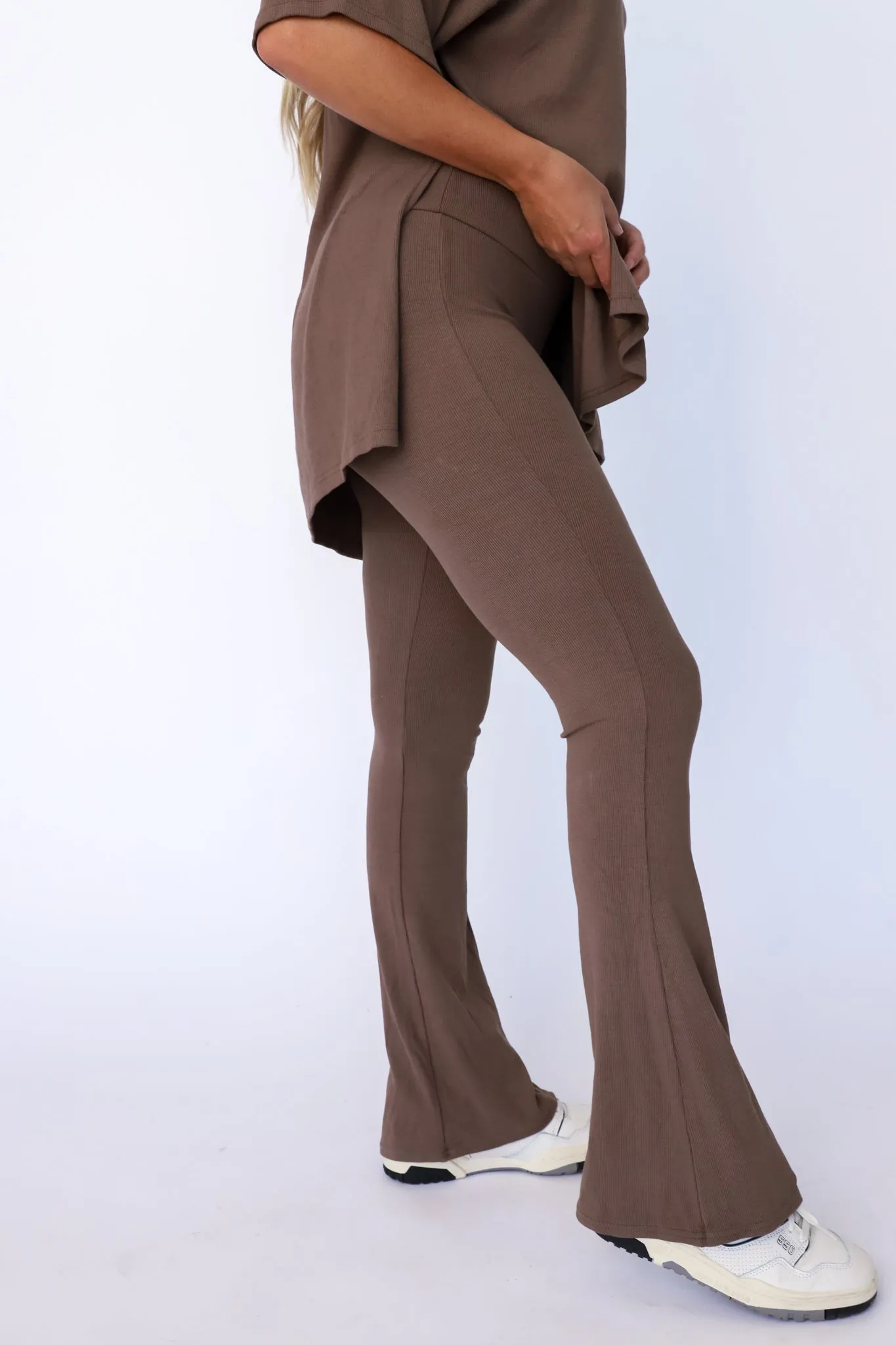 All Weekend Long Pant Set Taupe Brown