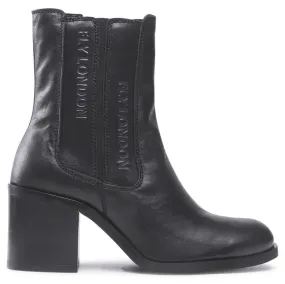 Amel913Fly Leather Zip Up Women's Block Heel Boots