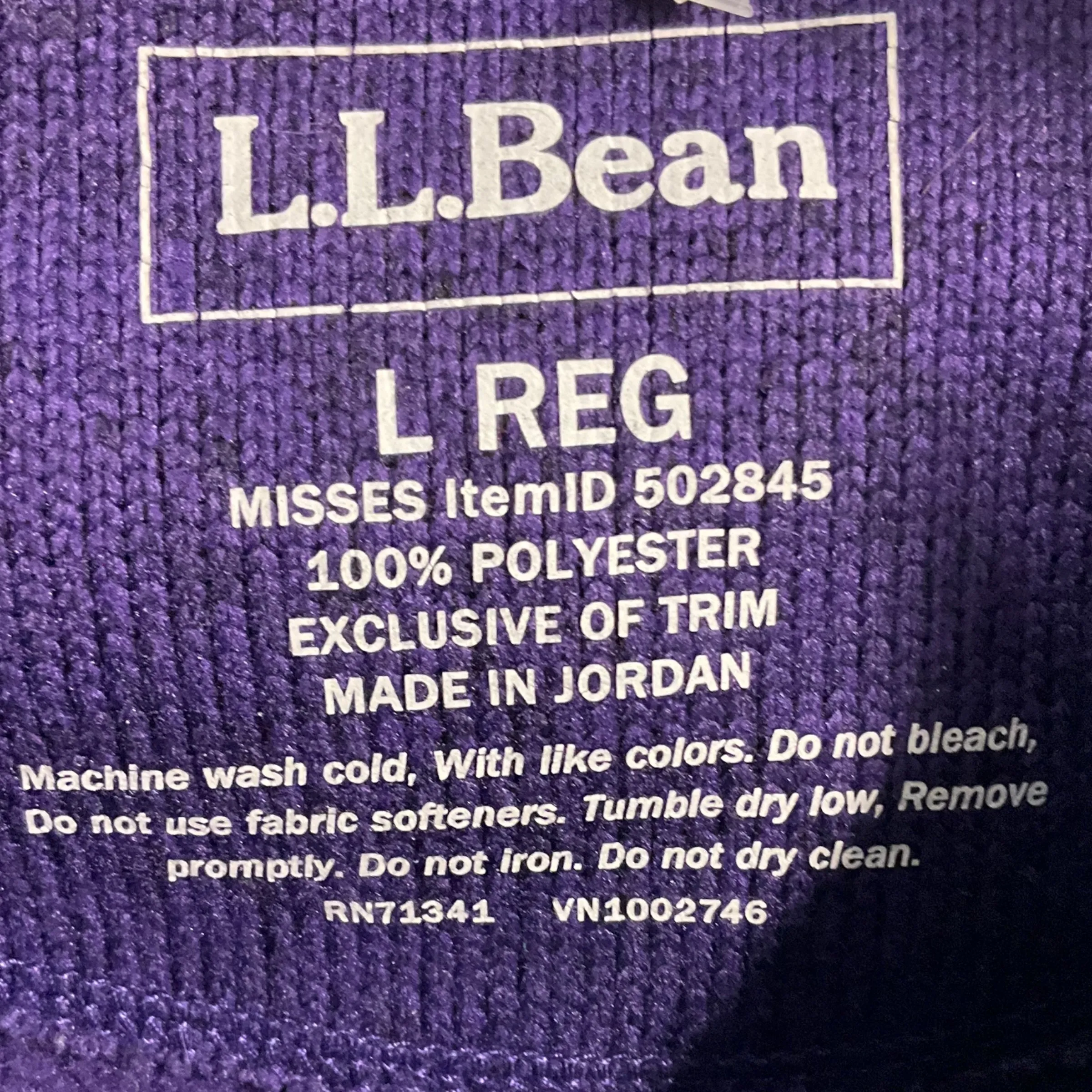 Athletic Fleece By L.l. Bean In Purple, Size: L