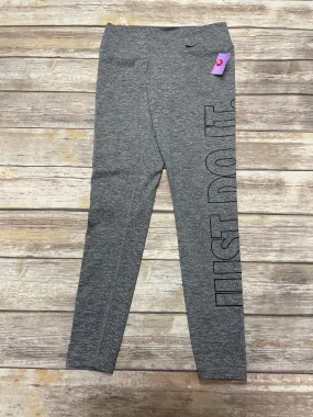 Athletic Leggings By Nike Apparel In Grey, Size: M