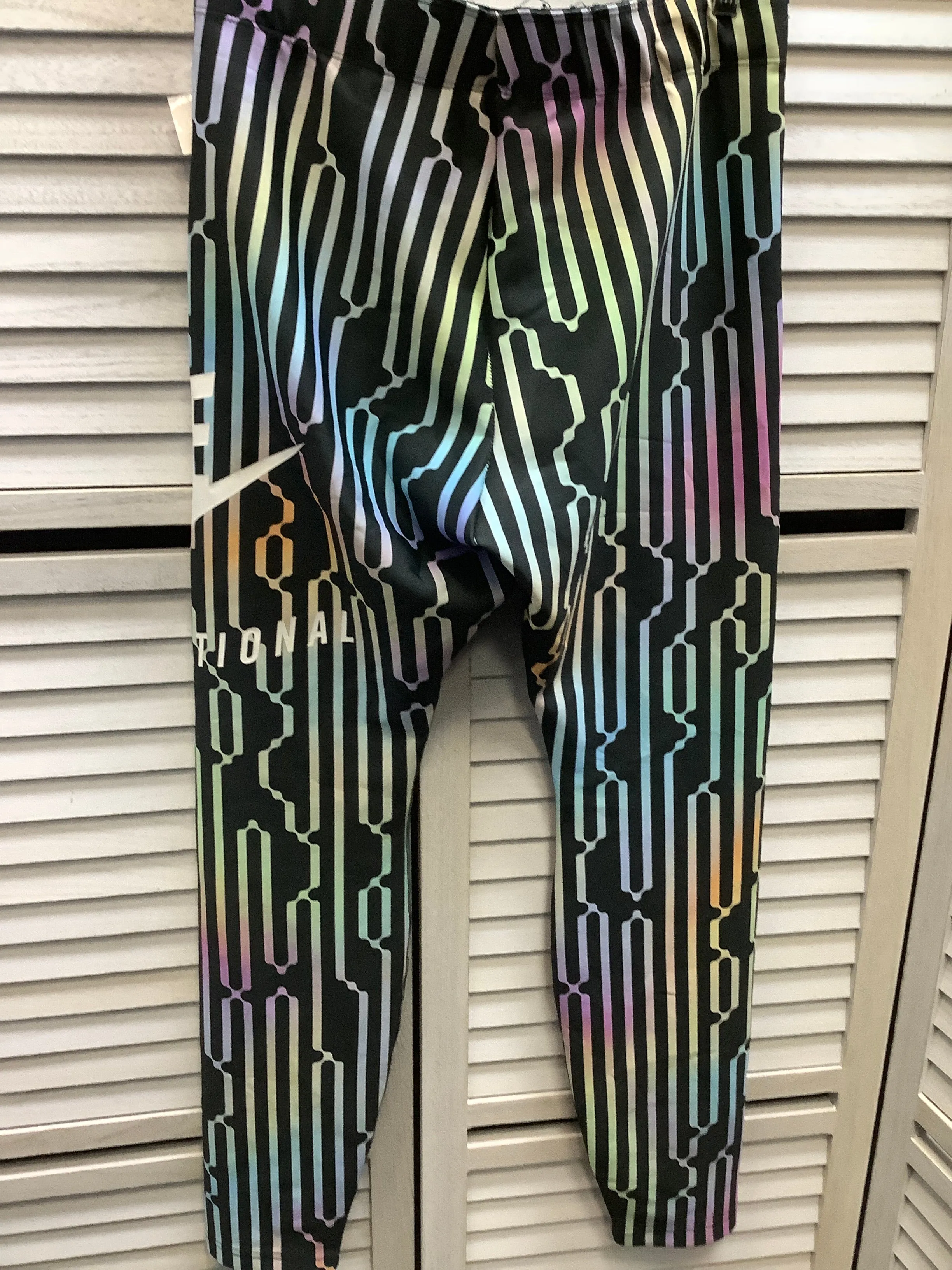 Athletic Leggings By Nike Apparel In Multi-colored, Size: M