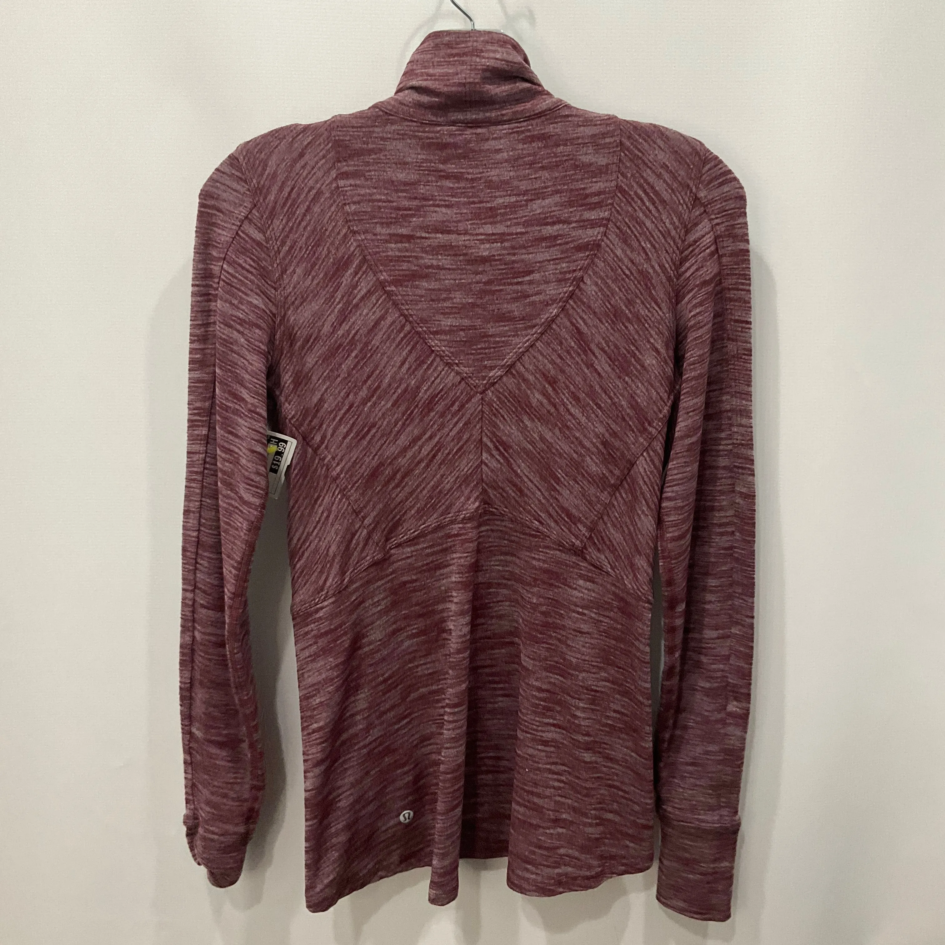 Athletic Top Long Sleeve Collar By Lululemon In Purple, Size: 4