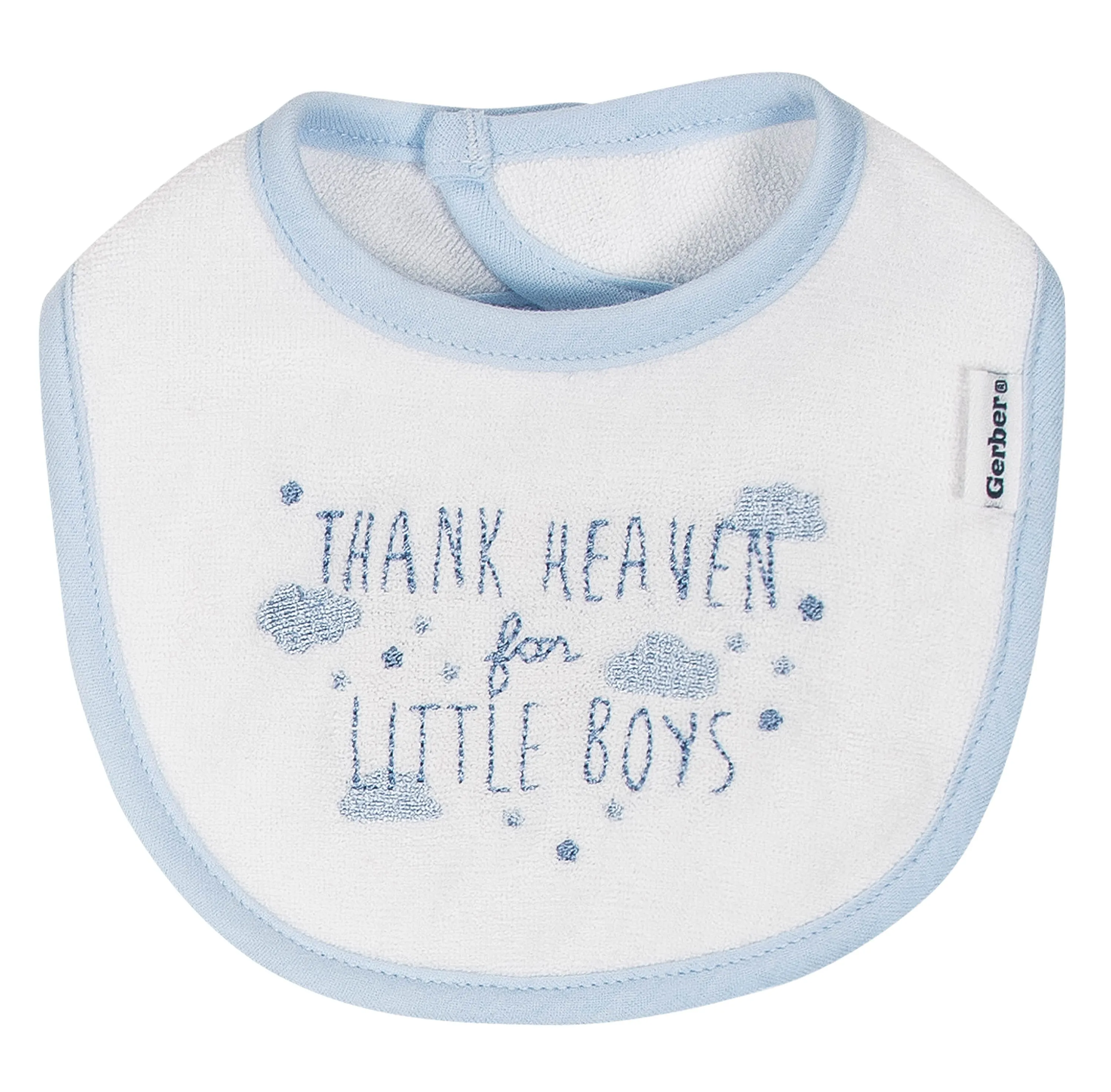 Baby Boys' 4-Pack Airy Blue Dribbler Bibs