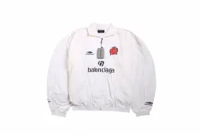 Balenciaga White Zip-Up Track Jacket