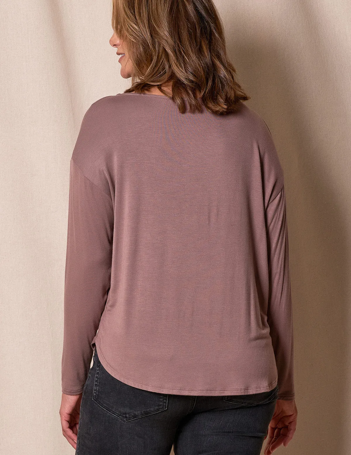 Bamboo Dolman Long Sleeve Tee - As-Is-Clearance