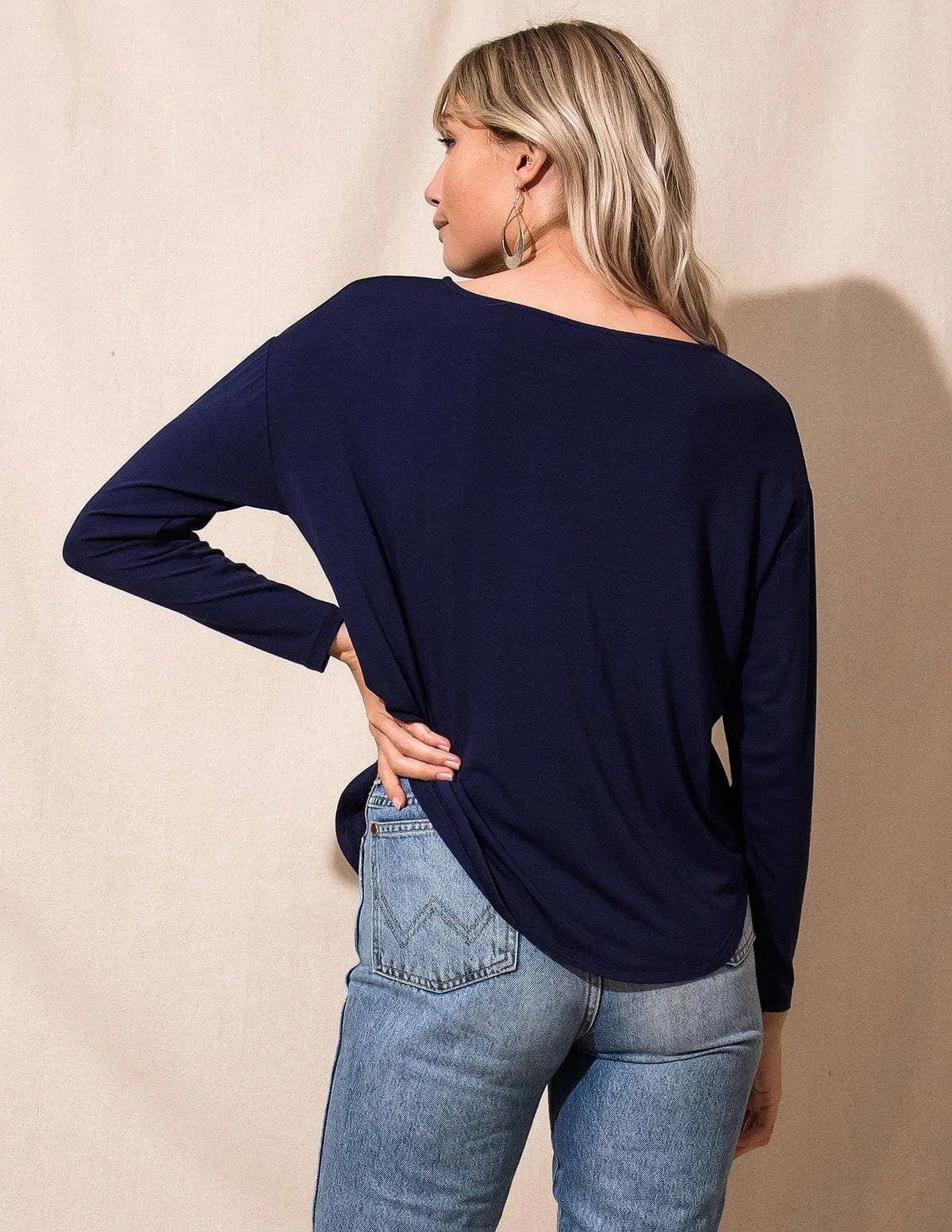 Bamboo Dolman Long Sleeve Tee - As-Is-Clearance