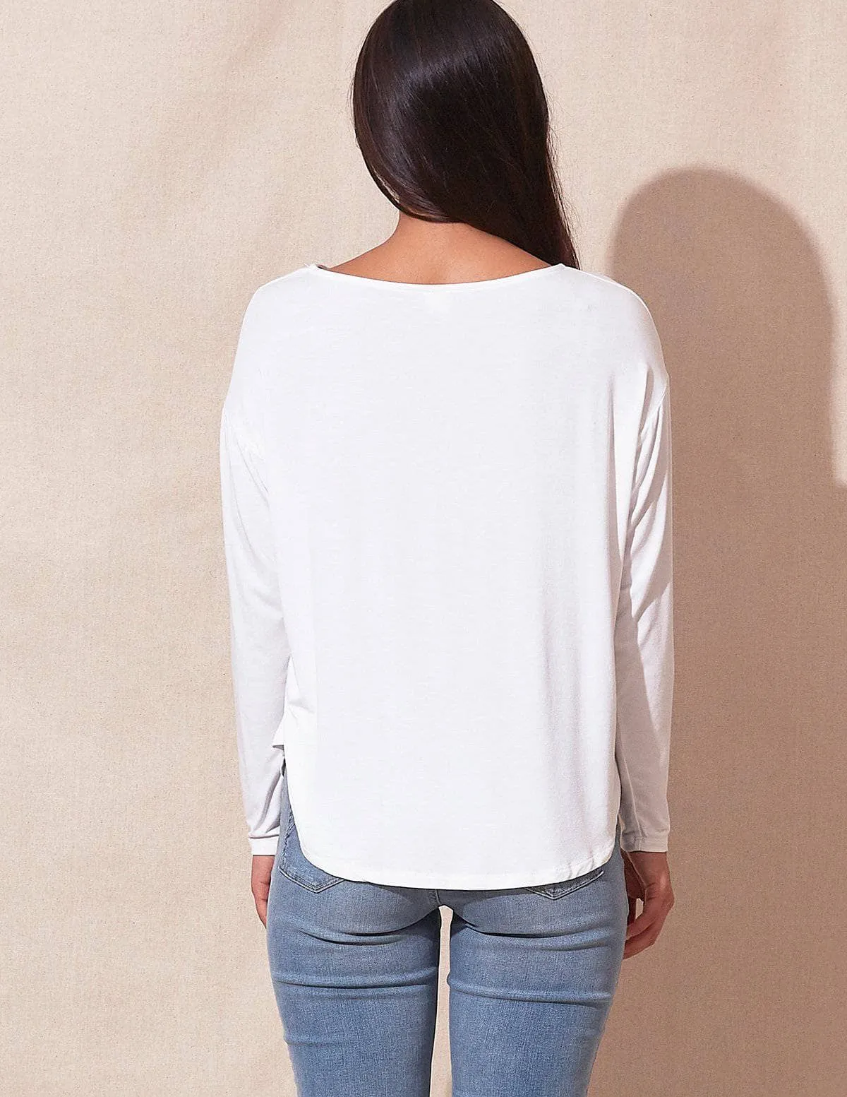 Bamboo Dolman Long Sleeve Tee - As-Is-Clearance