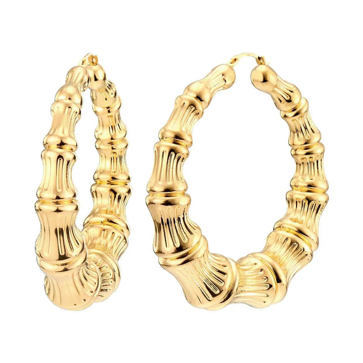 Bamboo Hoop Earrings