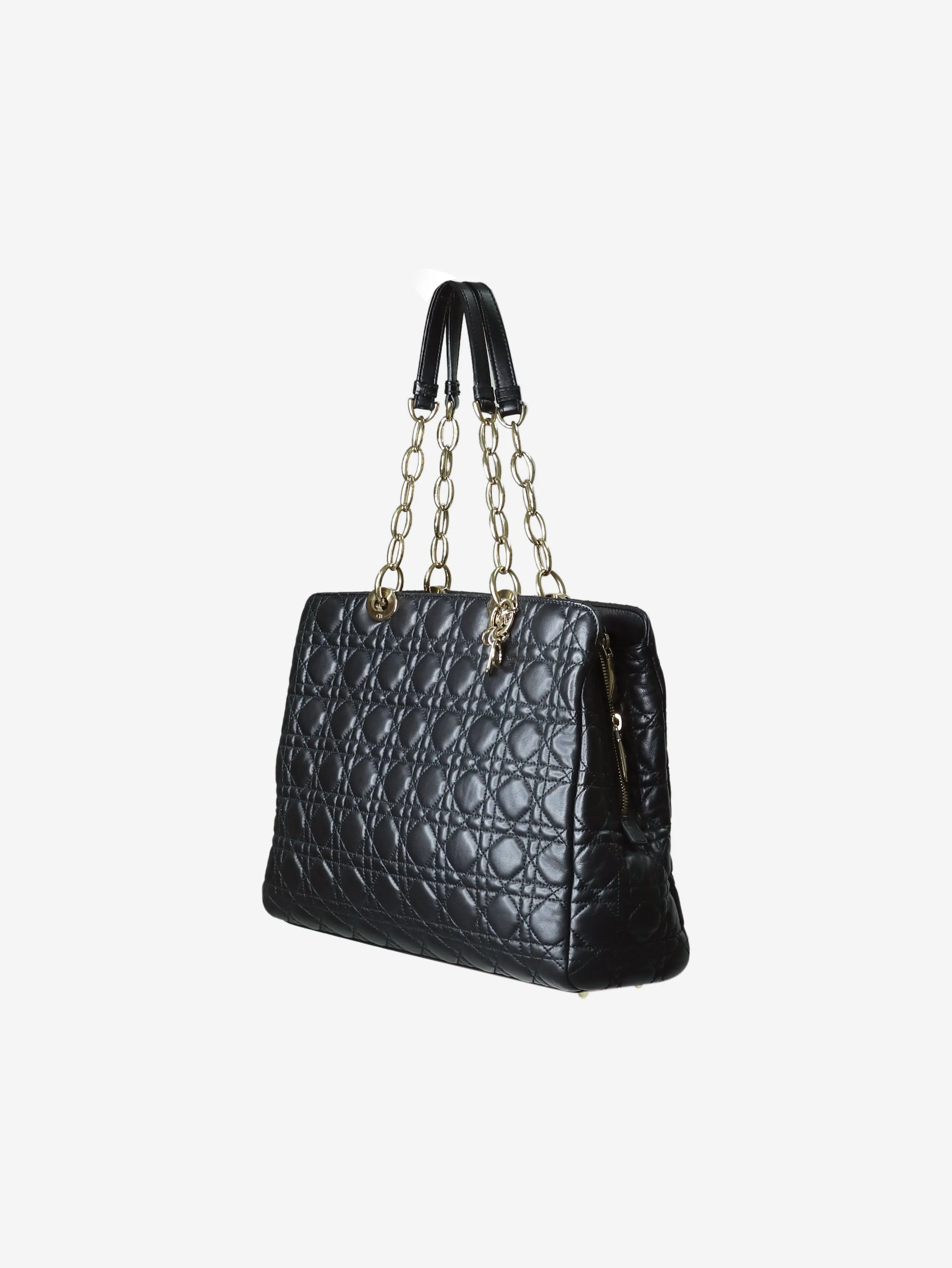 Black Lady Dior leather shoulder bag