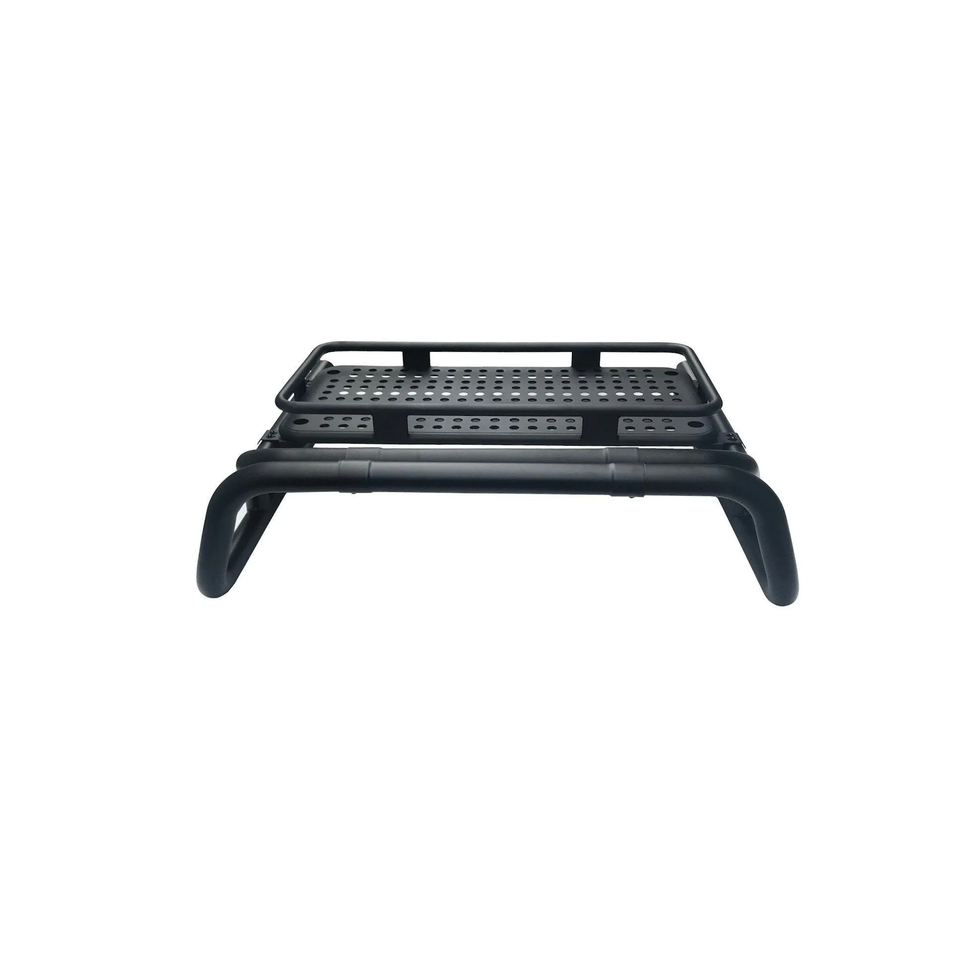 Black Long Arm Roll Sports Bar with Cargo Basket Rack for the Ford Ranger 06-12