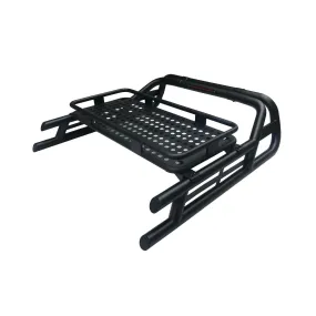 Black SUS201 Long Arm Roll Bar with Cargo Basket Rack for Toyota Hilux 2016 