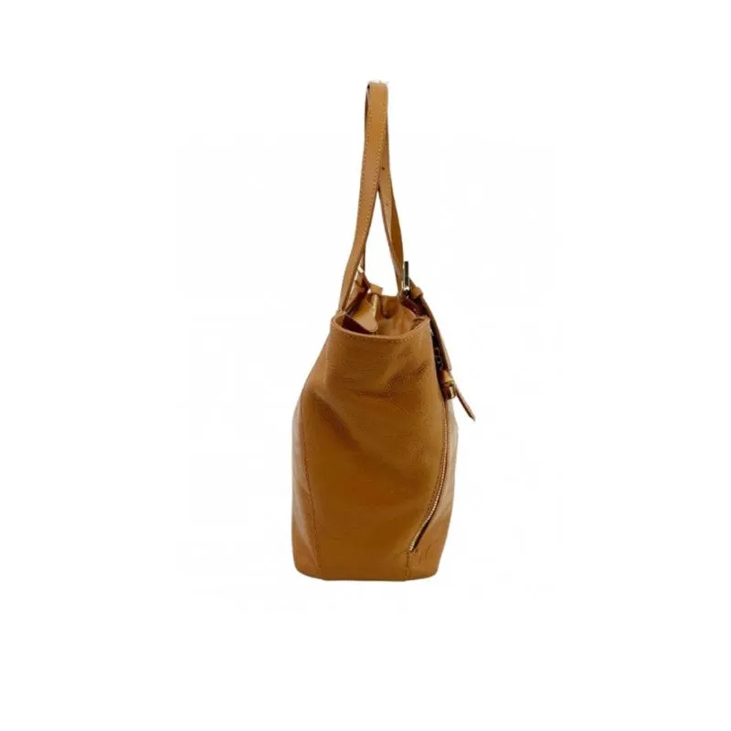 BORSE SHOPPING PELLE BAMBOO CUOIO