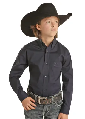 Boy's Panhandle Charcoal Solid Long Sleeve