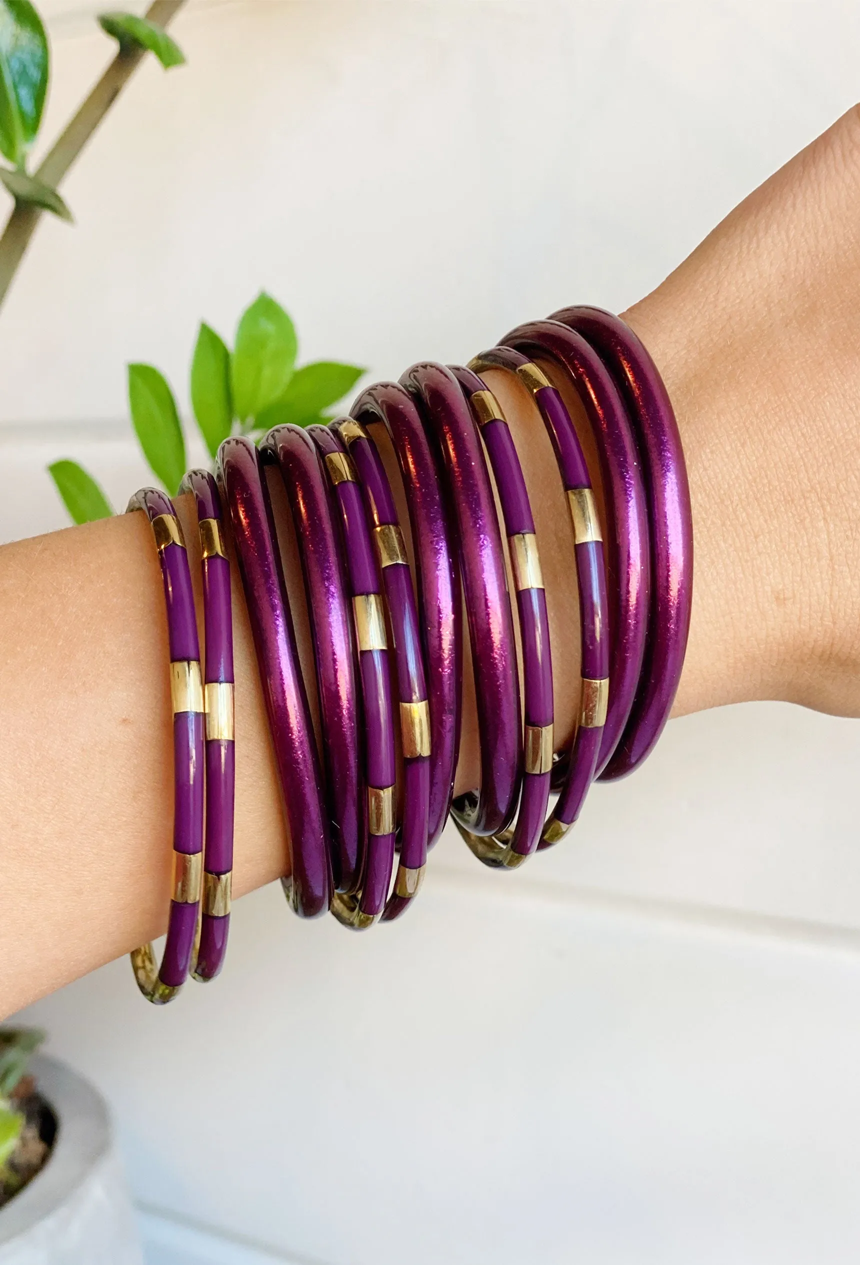 BUDHAGIRL Bangles in Amethyst