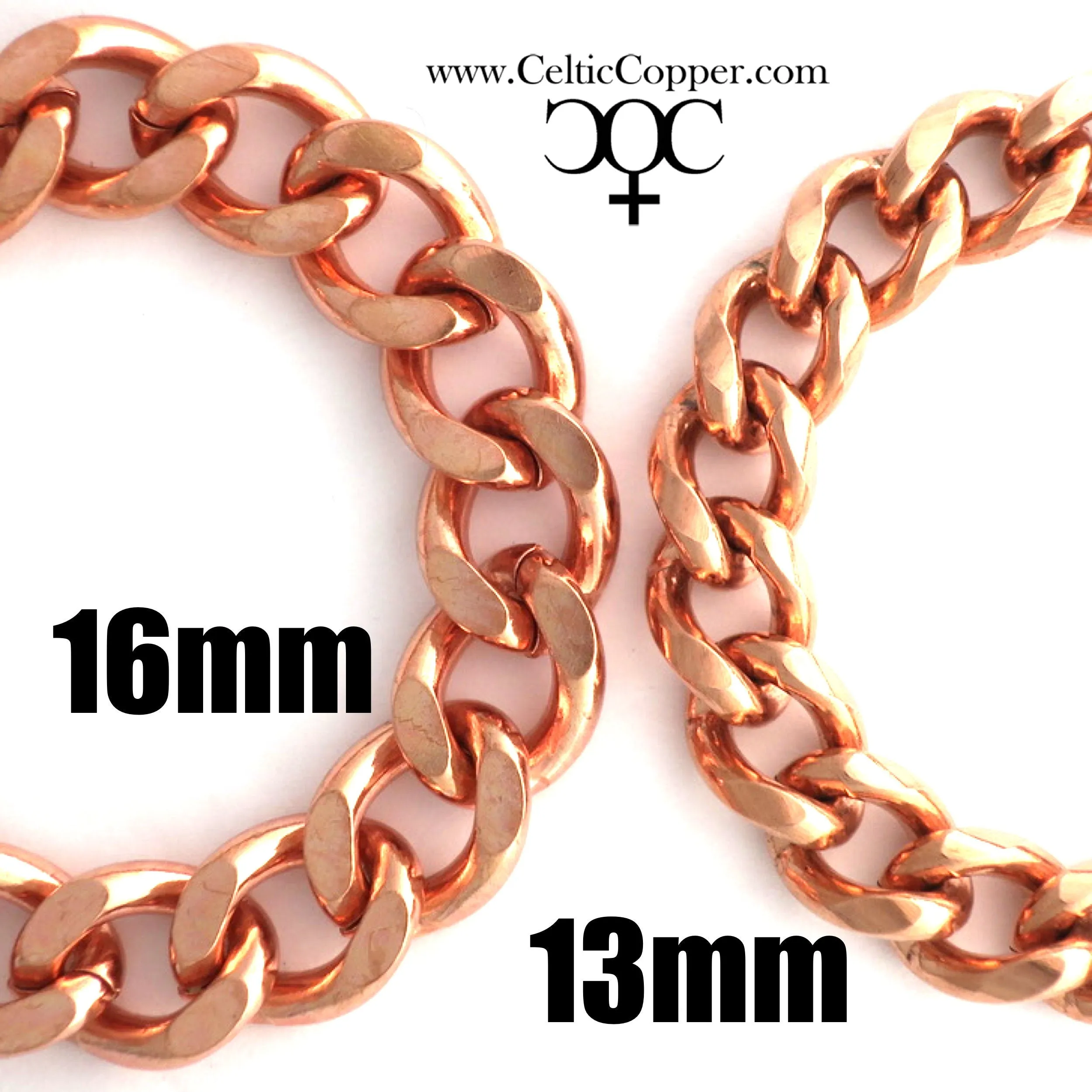 Bulk Copper Curb Chain 16mm Chunky Copper Chain by the Foot F162 Copper Jewelry Making Supplies