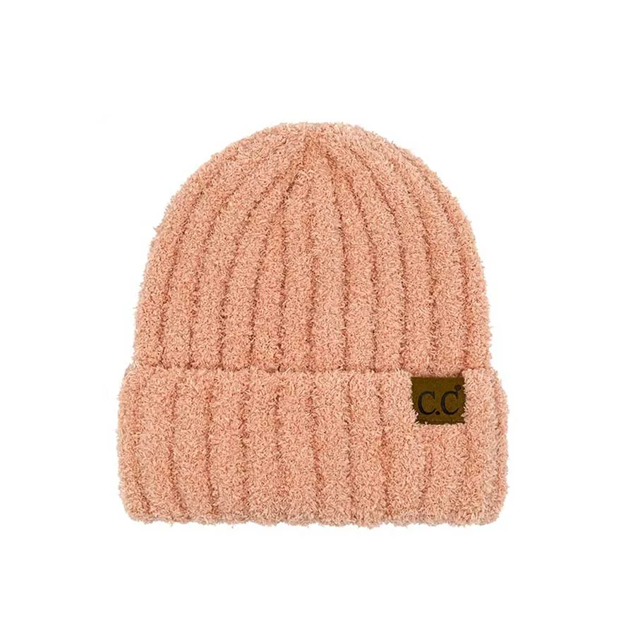 C.C Mixed Color Boucle Cuff Beanie