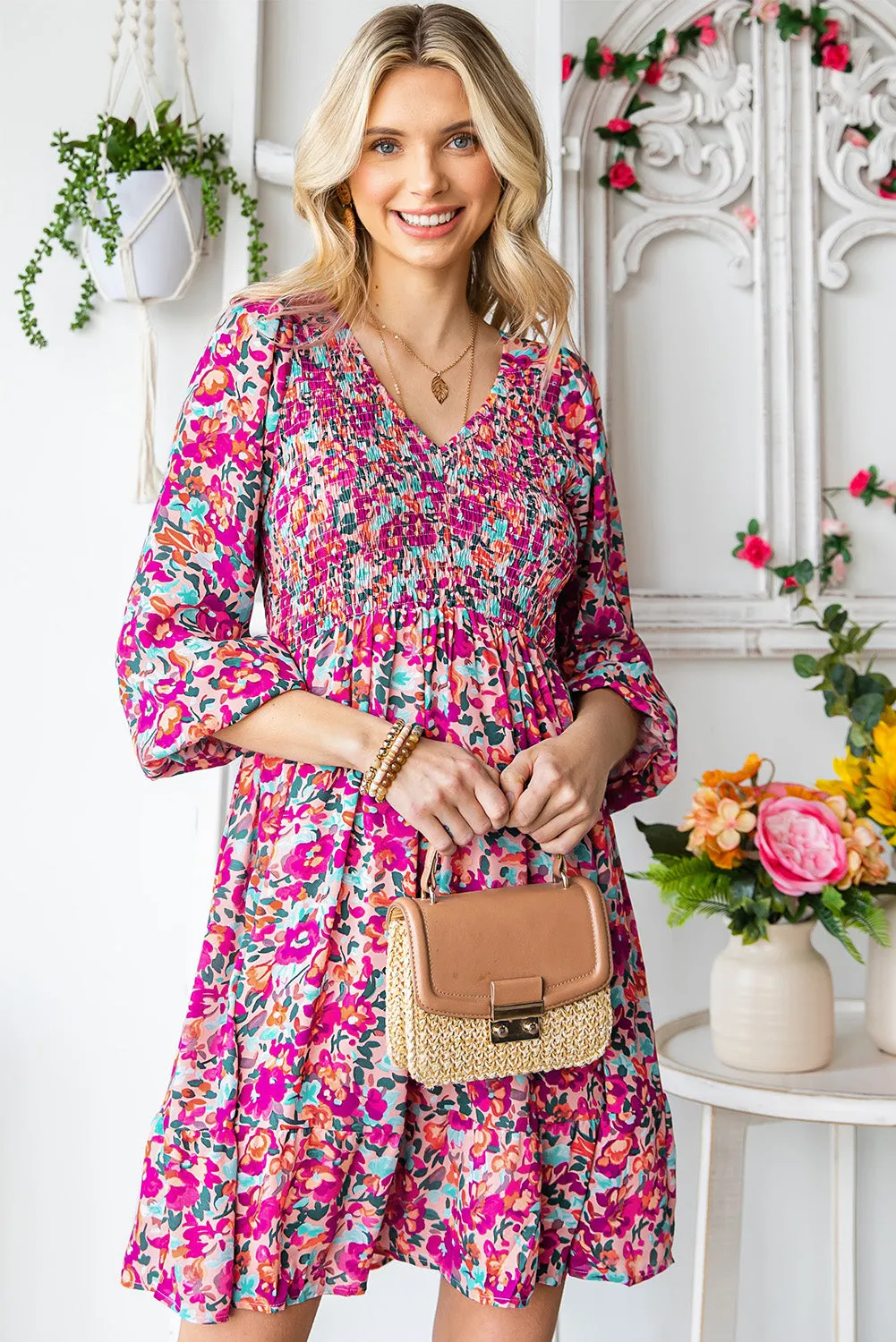 Chic Floral Dress: Perfect for Summer Beach Weddings and Parties!