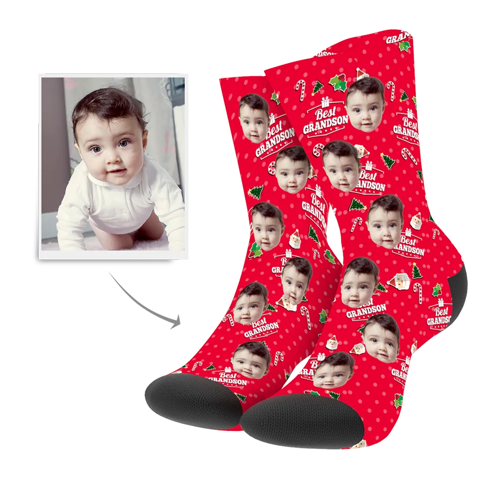 Christmas Customized Grandson Socks