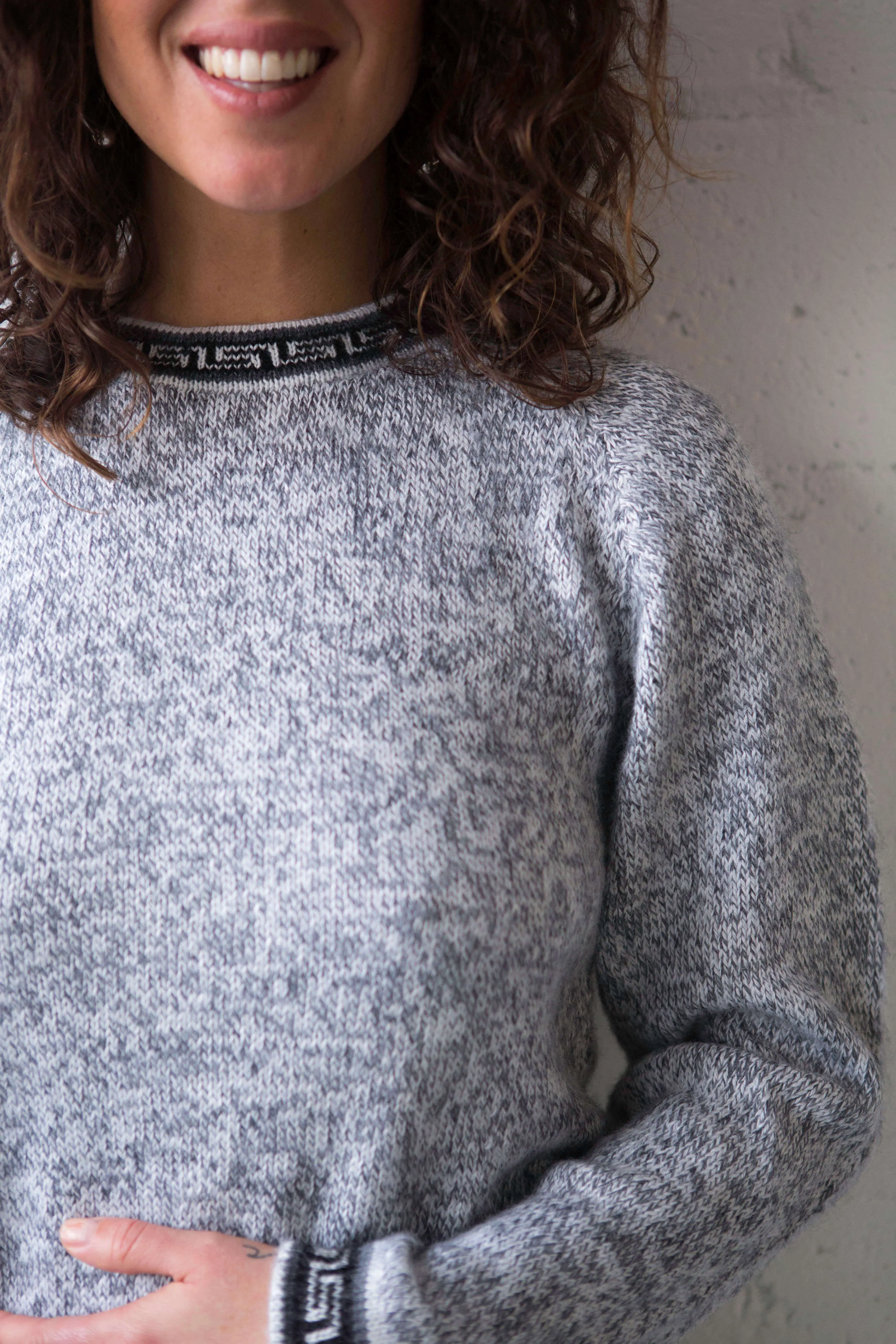 Classic Jumper with Inca Borders