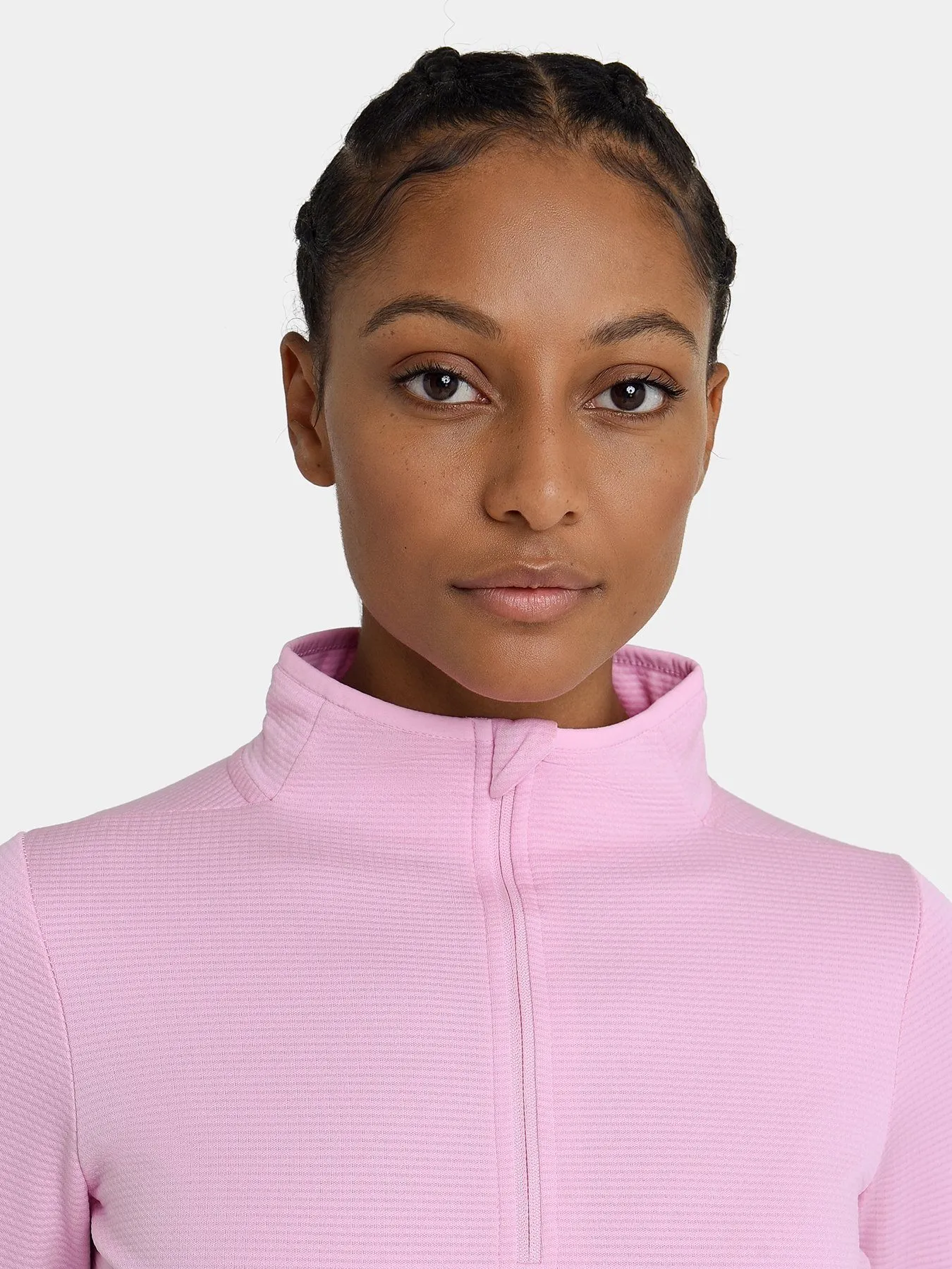 Cloud Fleece Quarter Zip Running Top For Women With Thumbholes & Side Zip Pocket