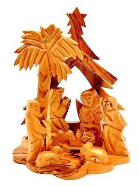 Crib Nativity Model 111 Made in Olivewood From Bethlehem