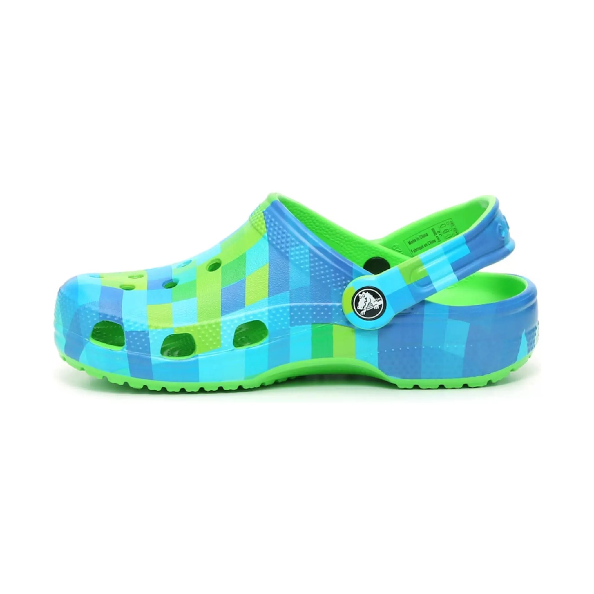 Crocs Kids' Classic Digi Block Clog - Green Slime