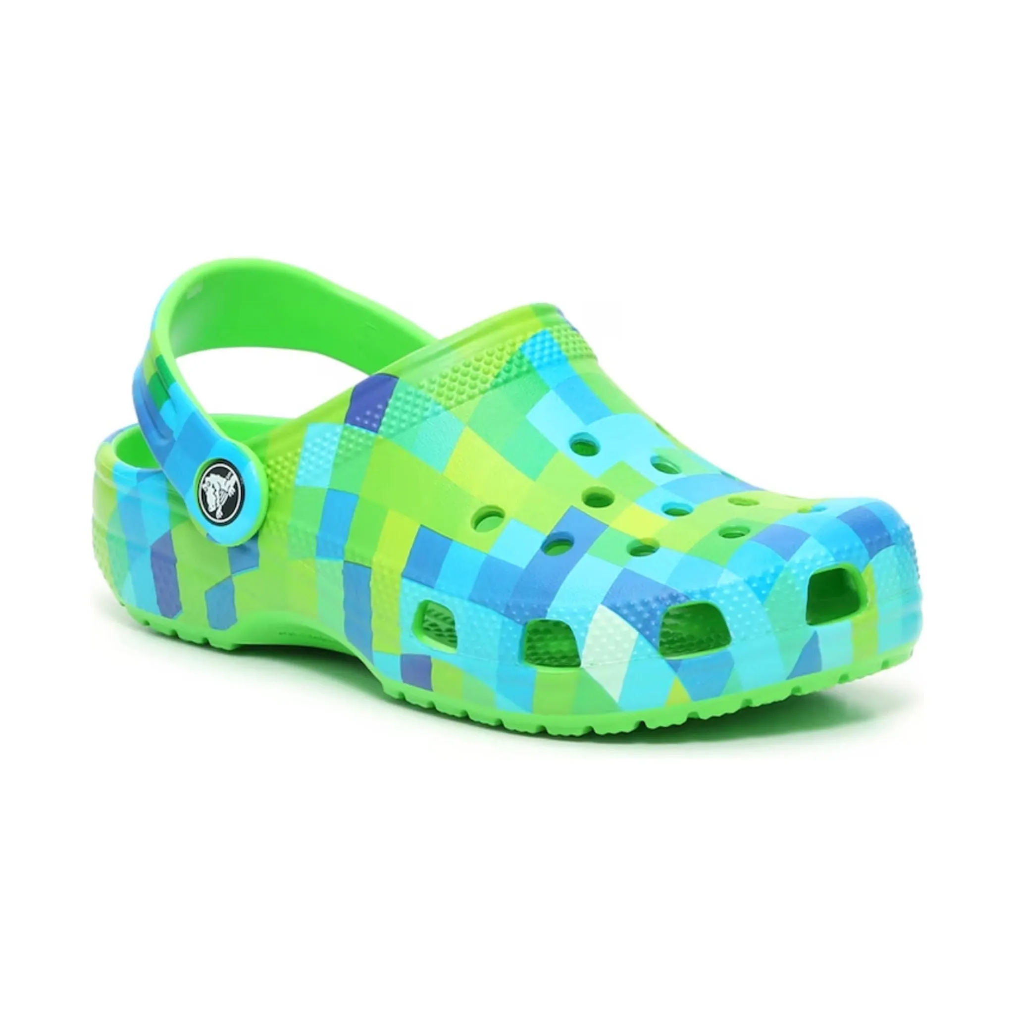 Crocs Kids' Classic Digi Block Clog - Green Slime