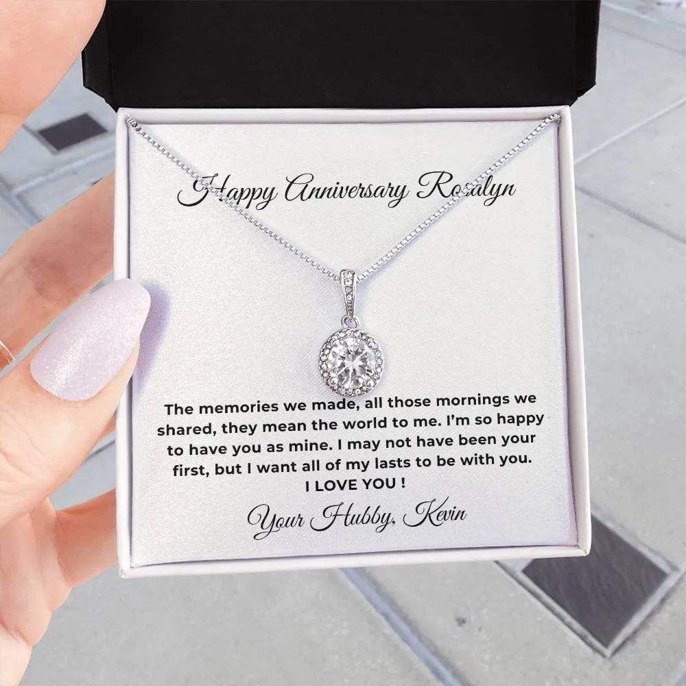 Custom Elegant Anniversary Necklace Gift For Wife Eternal Hope Necklace