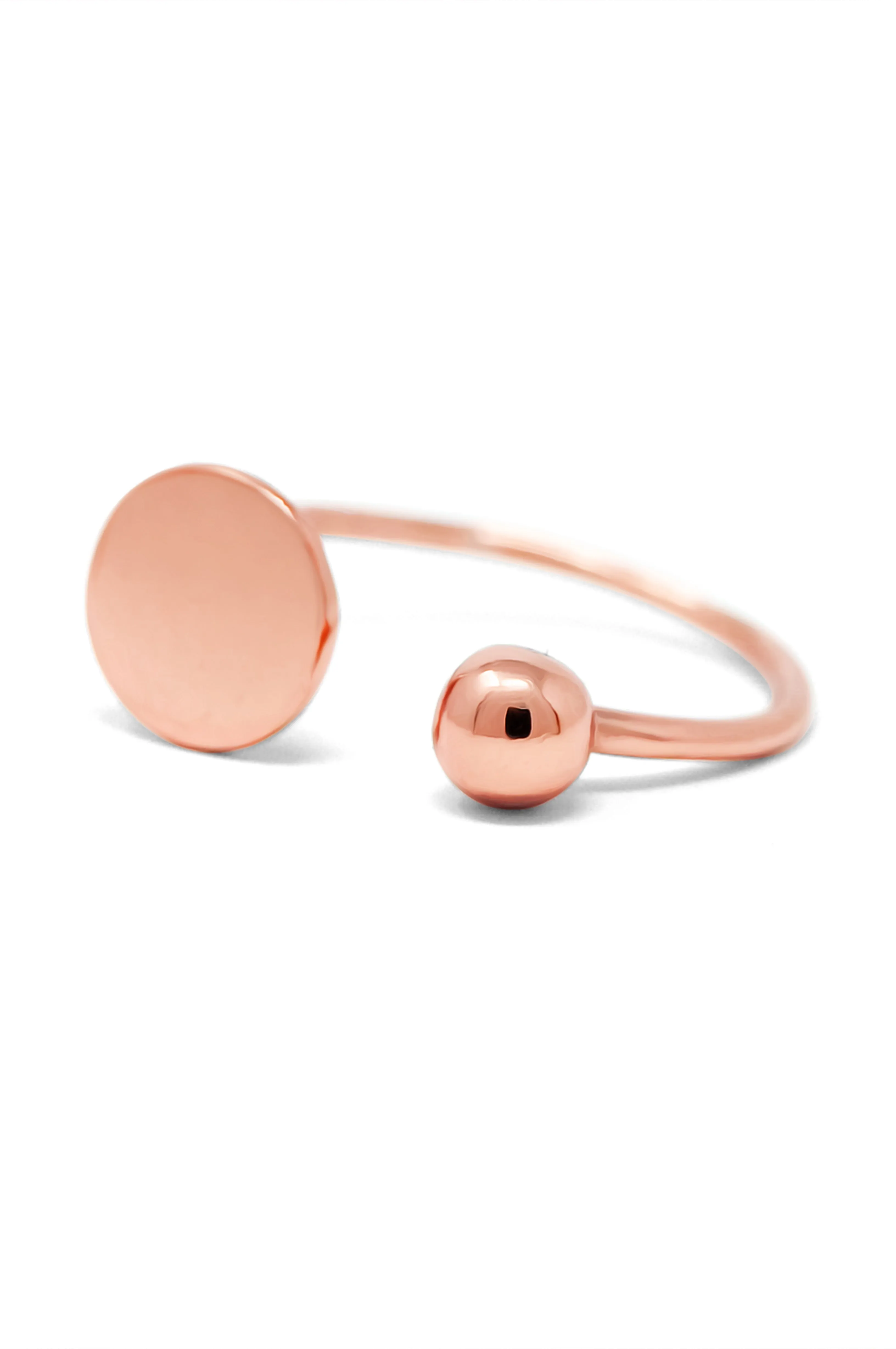 Dots & Dashes Rose Gold Plated Sterling Silver Adjustable Rings