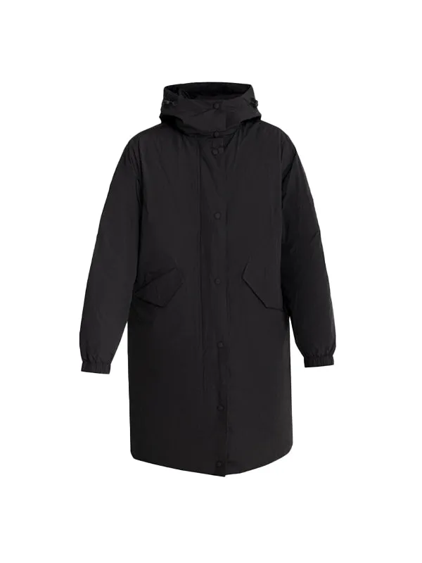 Down Coat in Noir