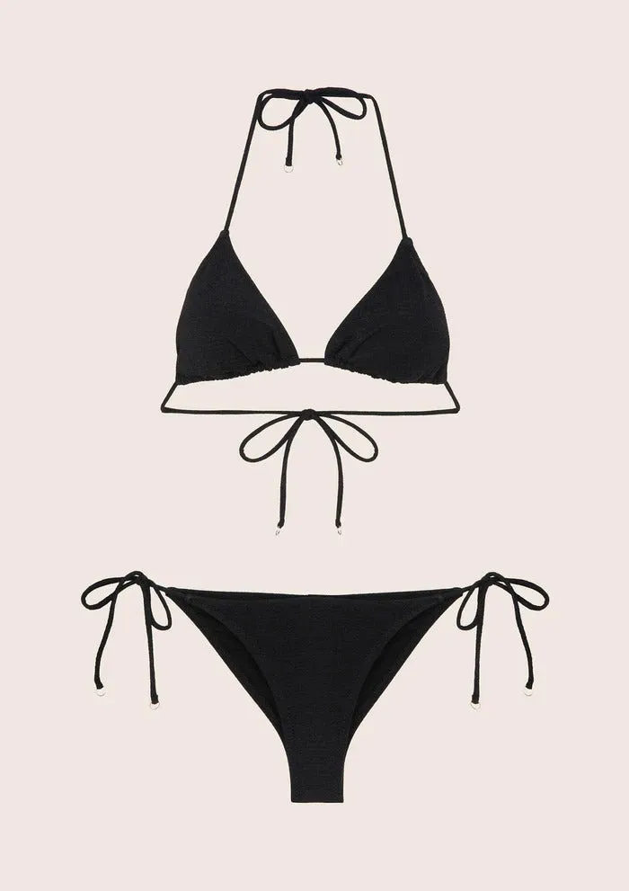 EFFEK BIKINI TRIANGOLO E SLIP BRASILIANO NERO