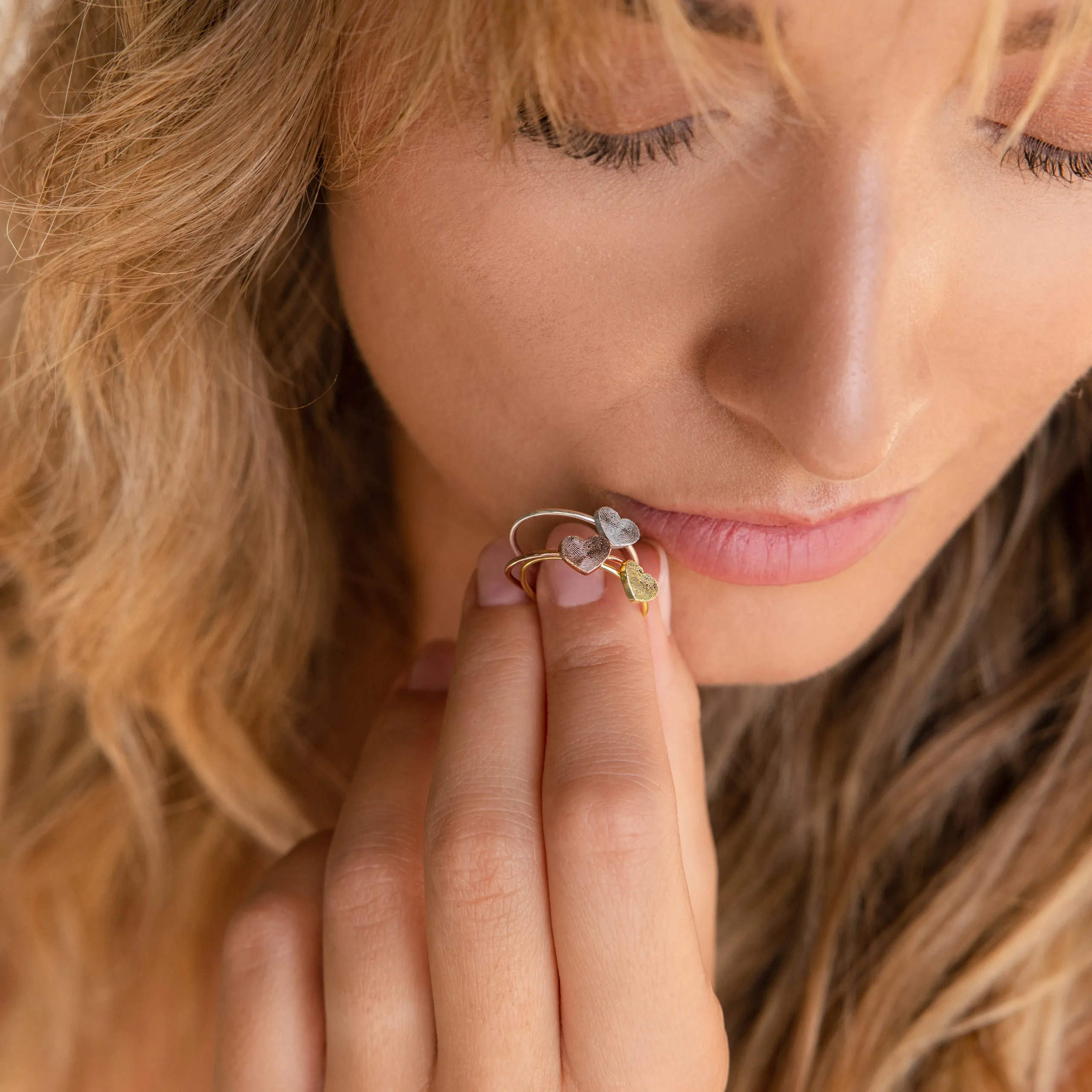 Fingerprint Heart Ring